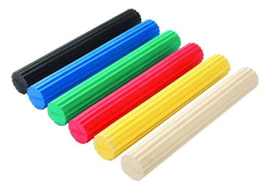 Picture of CanDo Twist-n-Bend hand-wrist exerciser set, 6 pc set (1 ea: tan through black)