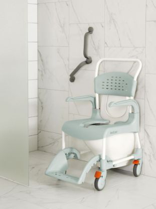 Picture of Clean Shower Commode chair, 21.75", lagoon green 4