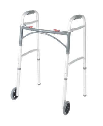 Picture of Drive Deluxe Folding Walker, Two Button with 5" Wh