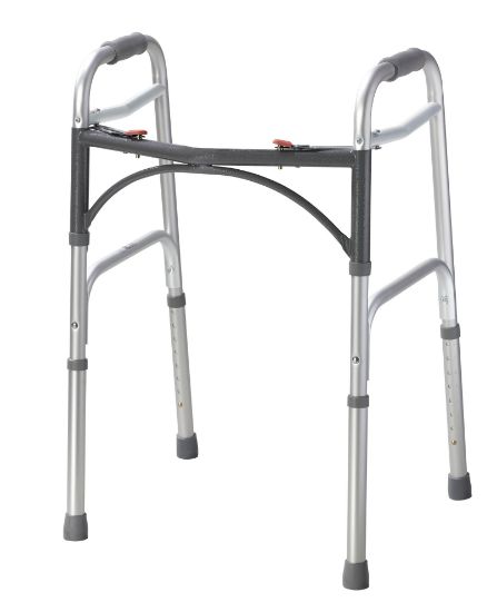 Picture of Deluxe Folding Walker, Two Button, 350# cap