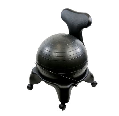 Picture of CanDo plastic mobile ball chair with back w/o arms, adult