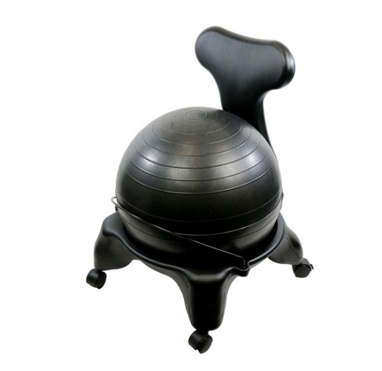 Picture of CanDo plastic mobile ball chair with back w/o arms, adult