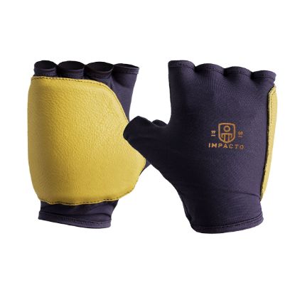 Picture of Impacto Double Padded Anti-Impact Glove, Nylon Lycra w/Grain Leather, Fingerless