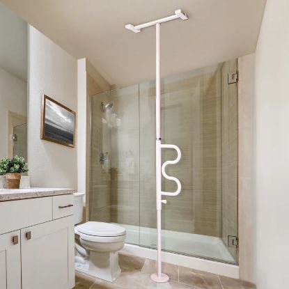 Picture of Stander Wonder Security Pole and Curve Grab Bar, black