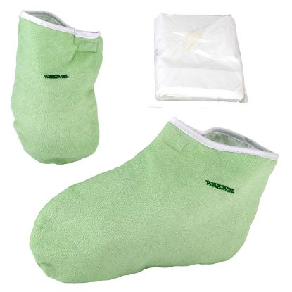 Picture of WaxWel paraffin bath accessory package: 50 liners, 1 mitt and 1 bootie (no unit or wax)