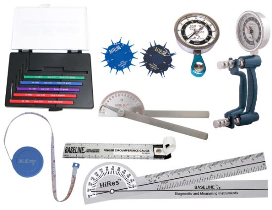 Picture of Baseline 8-piece STD hand evaluation set with Discrim-a-gon and 5-piece sensory set