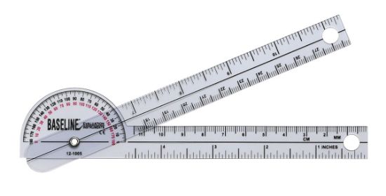 Picture of Baseline 180 degree clear plastic pocket goniometer, 6 inches