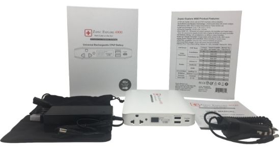 Picture of Zopec Explore 4000 Battery, wall charger and car charger