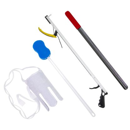 Picture of Hip Kit #2: 26" reacher, sock and stocking aid, 24" metal shoe horn, contoured sponge