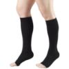 Picture of Short Length 20-30 mmHg Compression Stockings for Men and Women, Reduced Length, Open Toe