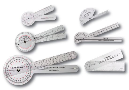Picture of Baseline 6-piece plastic goniometer set