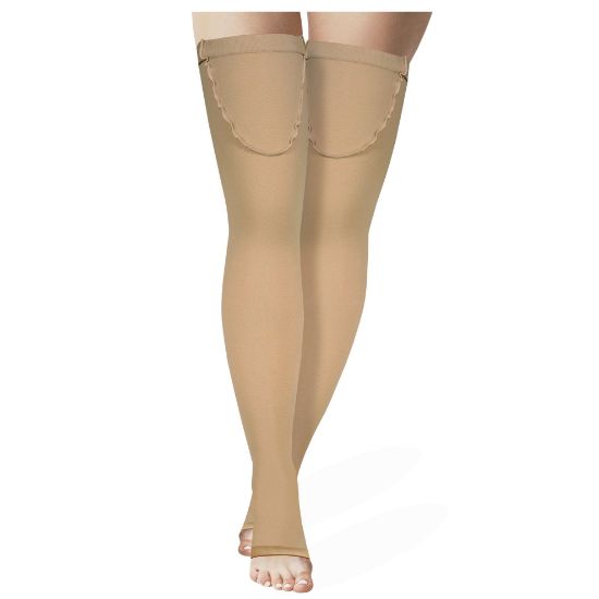 Picture of Surgical Stockings, 18 mmHg Compression for Men and Women, Knee High Length, Open Toe