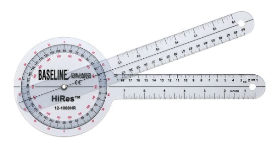 Picture of Baseline HiRes 360 degree clear plastic goniometer, 12 inches