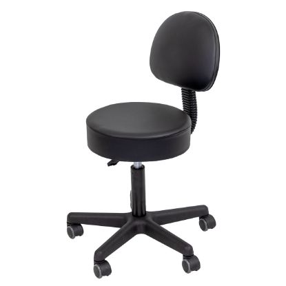 Picture of CanDo pneumatic stool with back, black
