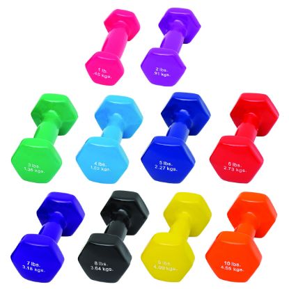 Picture of CanDo 10 piece vinyl-coated dumbbell set (1 ea: 1-10 lbs)