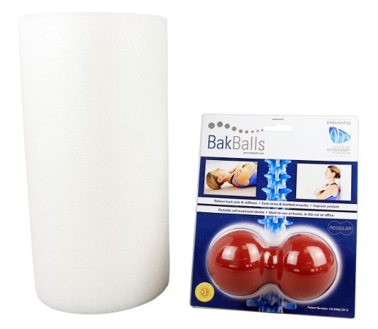 Picture of Mobility Kit, Regular: Bakballs, red, regular and 12" white foam roller, boxed
