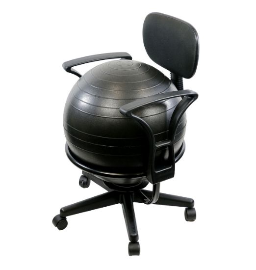 Picture of CanDo metal mobile ball stabilizer chair with arms
