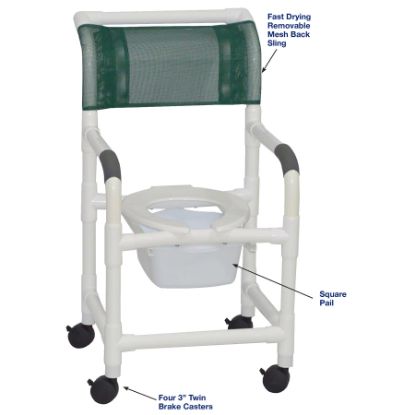 Picture of MJM Superior Standard Shower chair, with 10 qt square pail